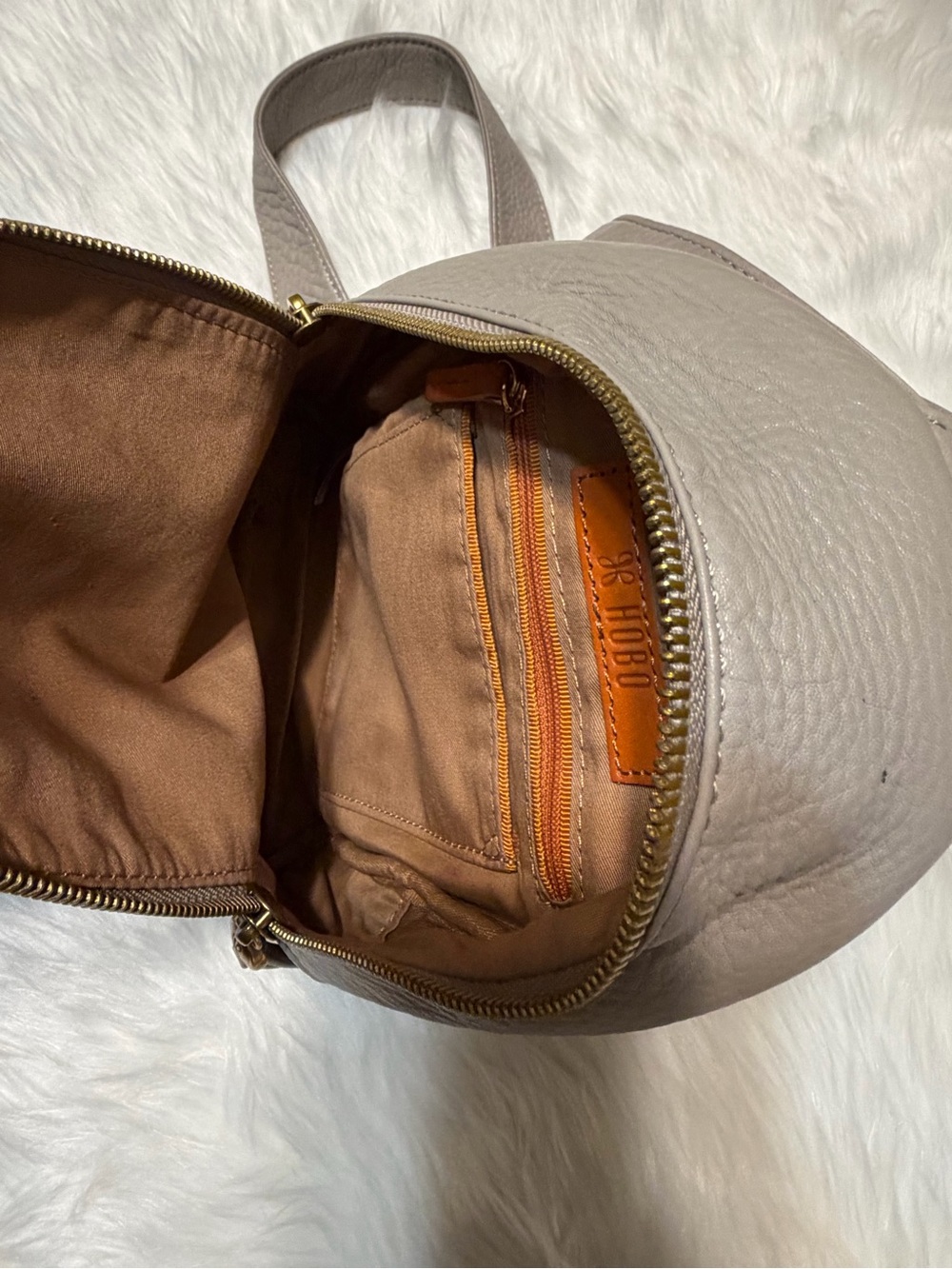 HOBO Fern Sling Taupe Pebbled Leather Crossbody - Picture 13 of 13